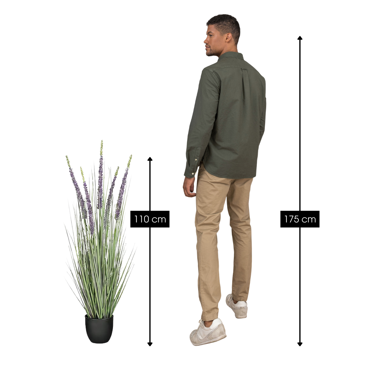 Kunstgras Eremurus, paars, 110 cm