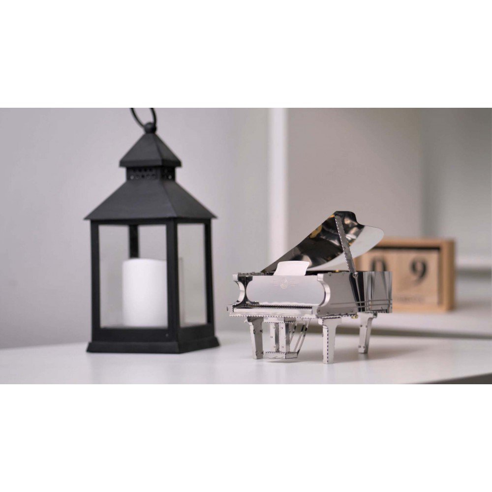 DIY 3D metalen muziekdoos Grande Pianola, 15 x 12 x 13,4 cm