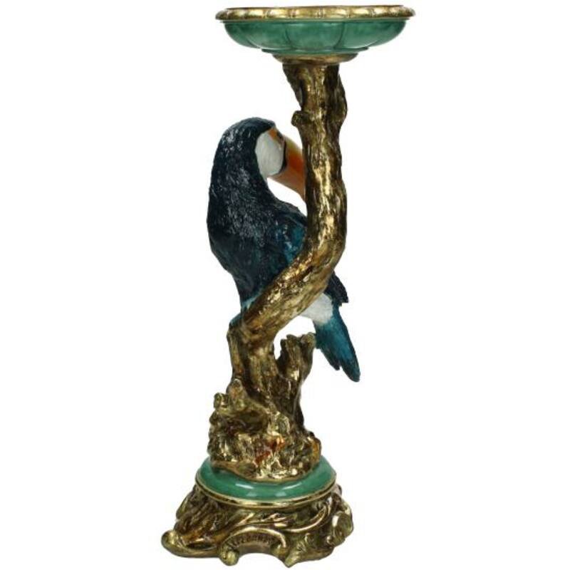 Toekan kaarsenhouder multicolor decoratief, 30 cm