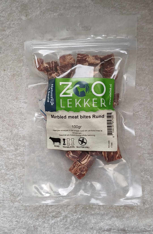 Marbled meat bites rund, 100 gram