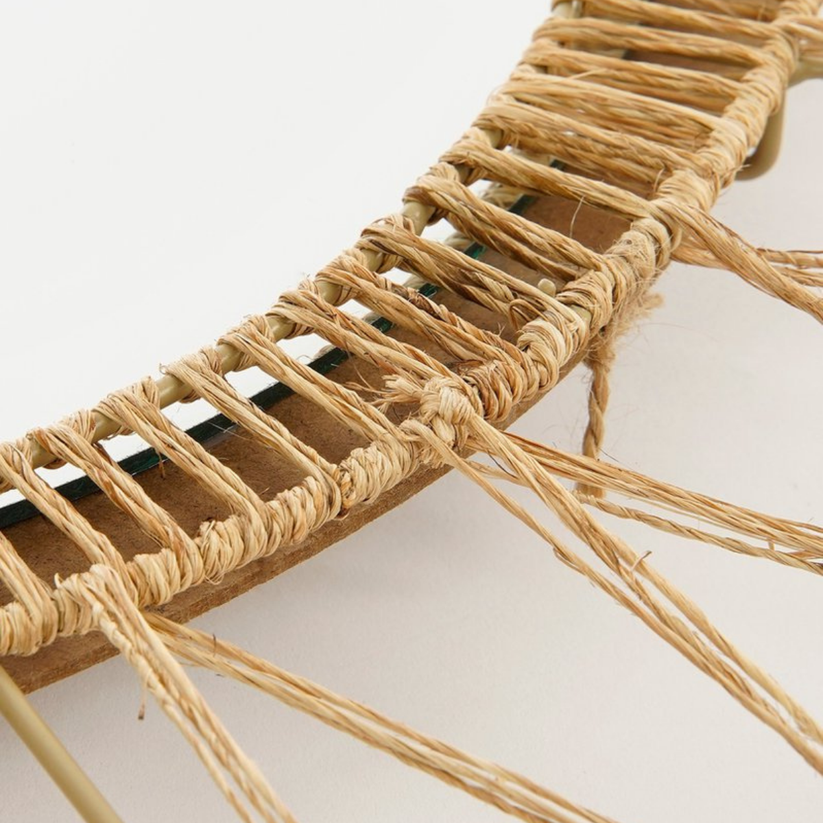 Ludy wandspiegel, jute, lichtbruin, Ø 60 cm