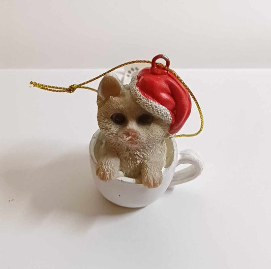 Tabby kat kersthanger