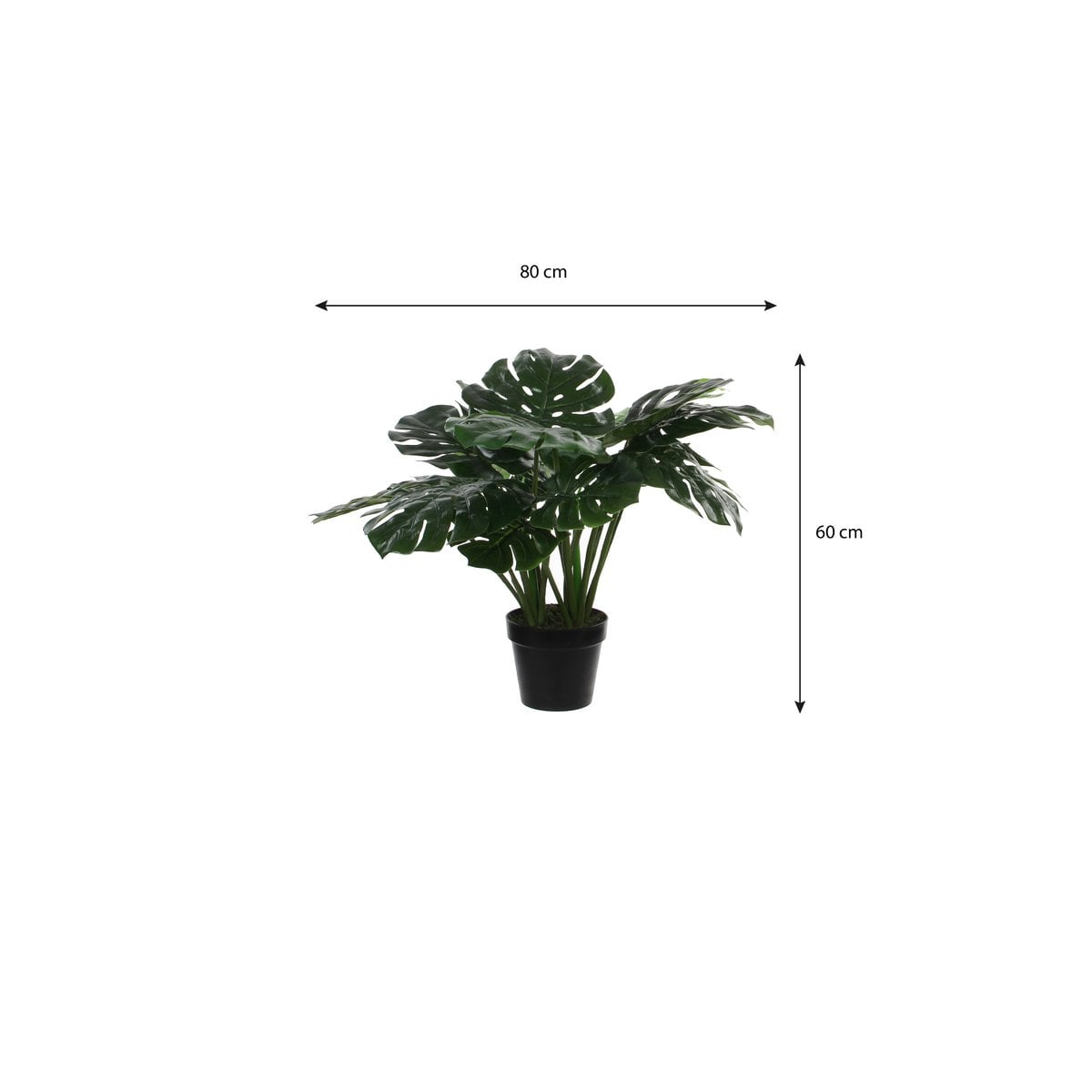 Monstera kunstplant, 60 cm