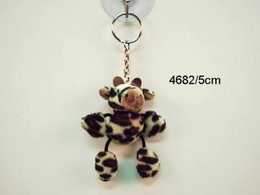 Giraffe sleutelhanger pluche, 5 cm