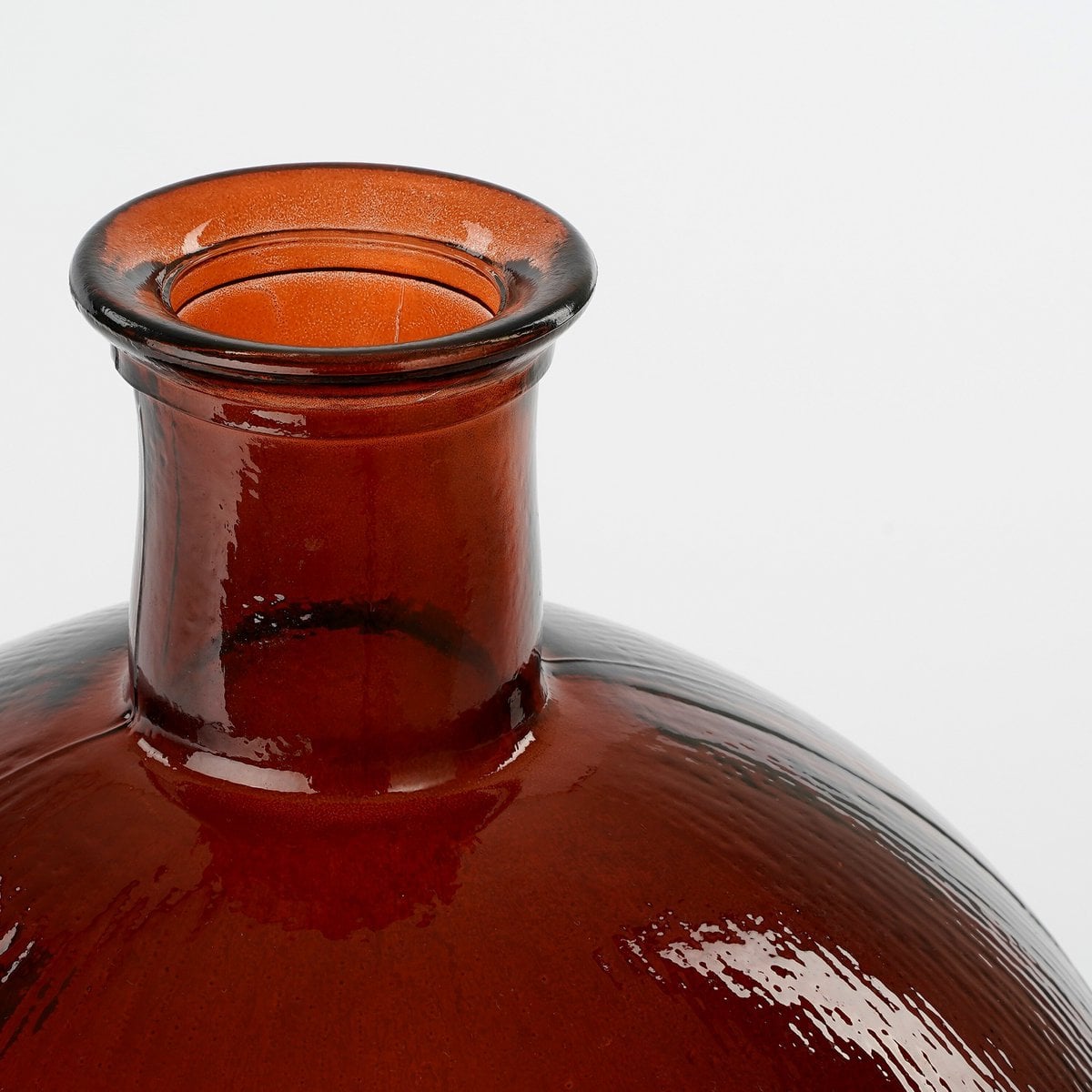 Mica Decorations Firenza Flesvaas – Glas Donkerbruin (H42 x Ø34 cm)