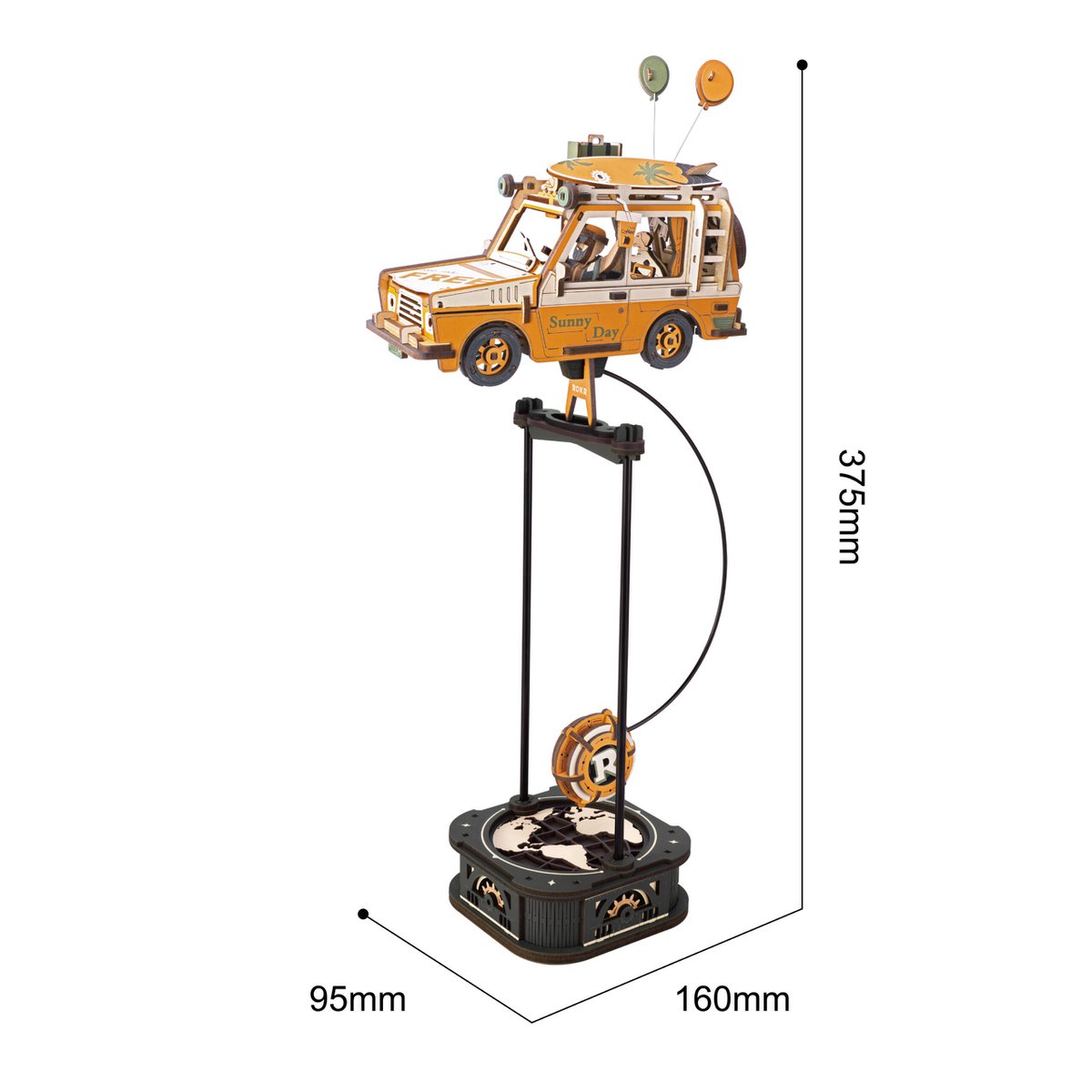 3D houten puzzel Road Tripper, DIY pendulum 37,5 cm