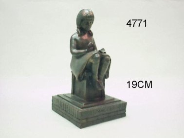 Lammechien, bronskleur, 19 cm