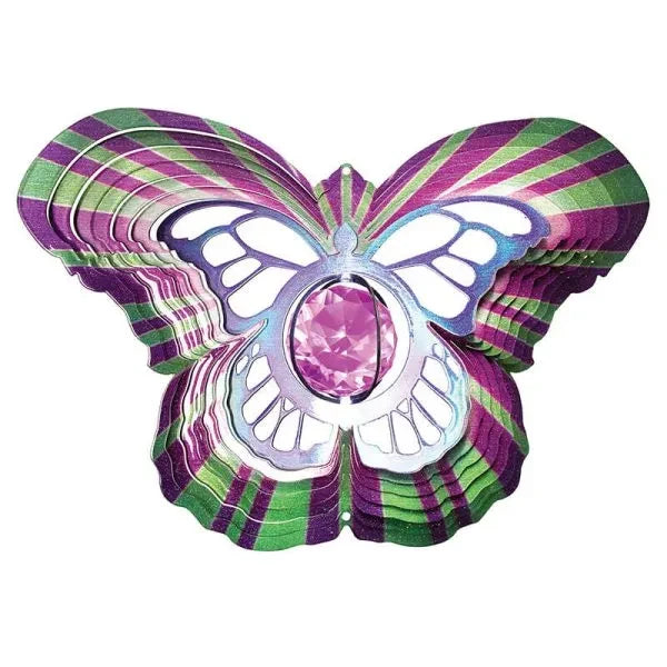 Butterfly Crystal windspinner, Ø 30 cm