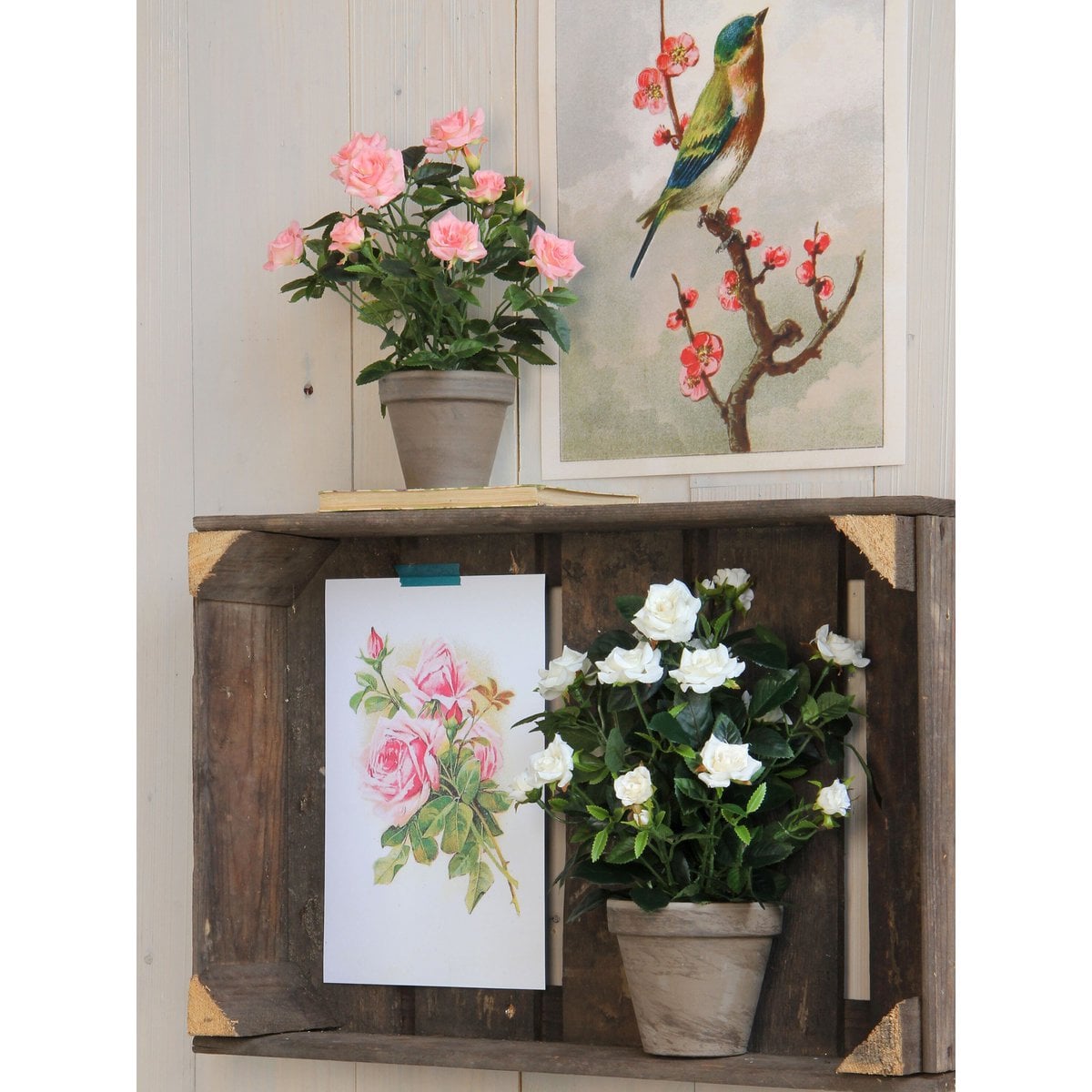 Rozenstruik kunstplant, 33 cm