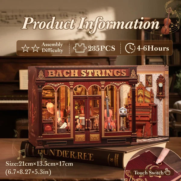 DIY huisje Bach strings, 17 cm