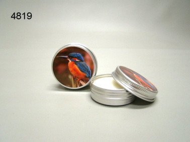 IJsvogel, blikje met lavendelzeep