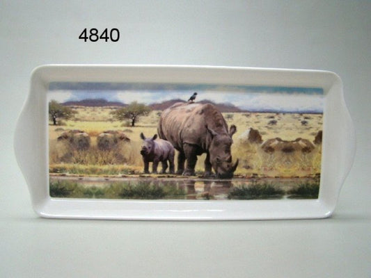 Neushoorn dienblad, 18 x 40 cm