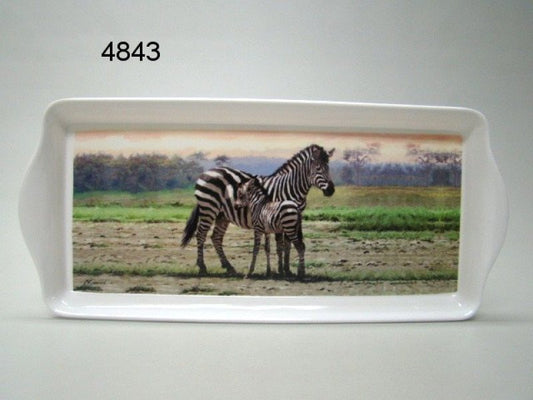 Zebra dienblad, 18 x 40 cm