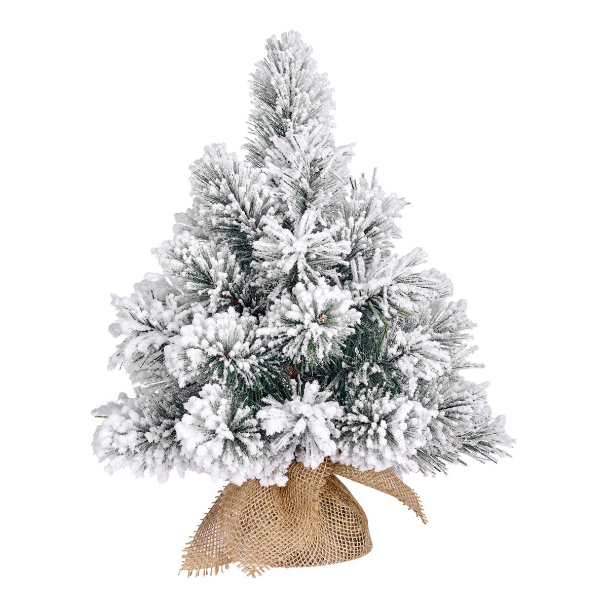 Dinsmore besneeuwde kunstkerstboom in jute, 60 cm, Ø 50 cm