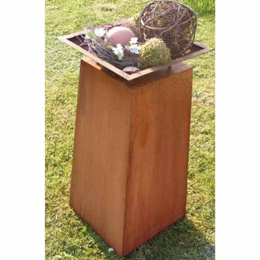 Plantenzuil roest metaal XL, 80 cm