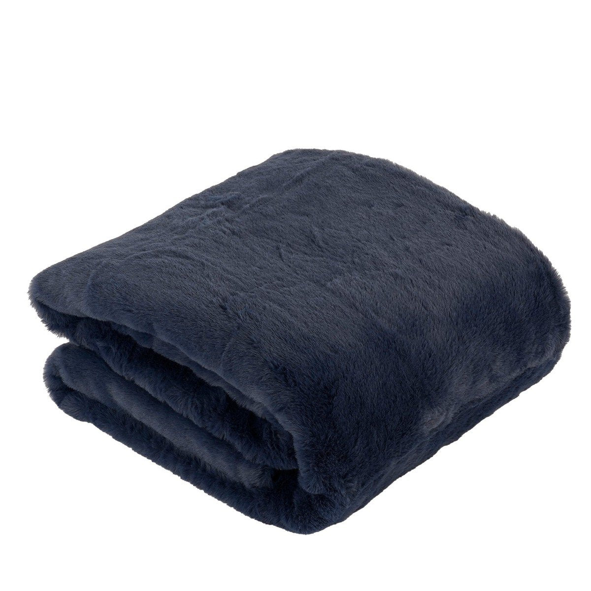Fleece plaid, donkerblauw, extra zacht, 150 × 200 x 2 cm