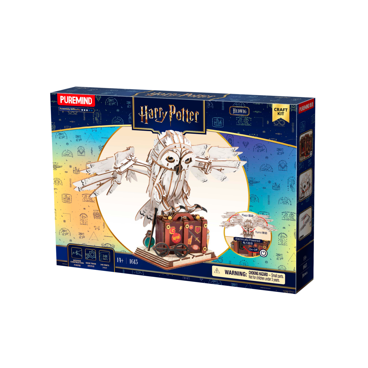 Harry Potter Hedwig bouwset, 33,1 x 15,1 x 20,4 cm