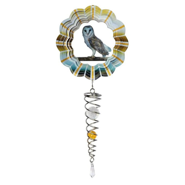 Zonvanger Spin Art Kerkuil met Kristalspiraal 60 cm