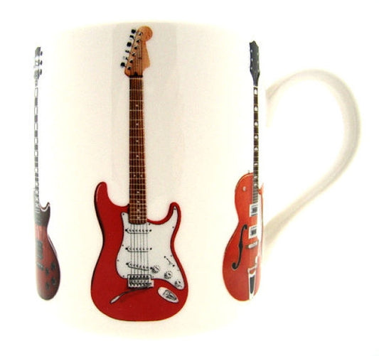 Gitaar mok van porselein, 300 ml