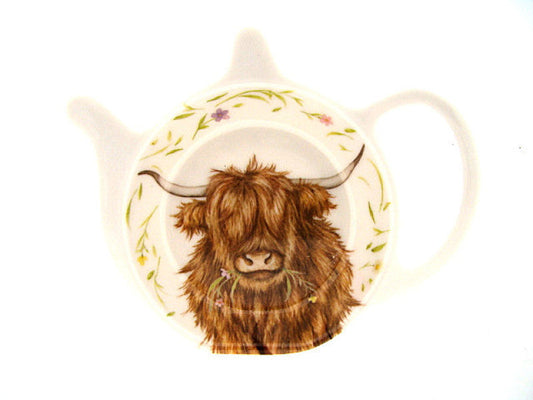 Schotse hooglander theetipje van melamine, 13 x 10 cm
