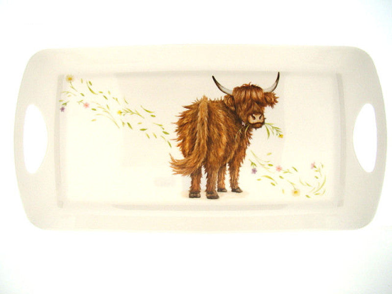 Schotse hooglander dienblad, middel, 40 × 15 cm
