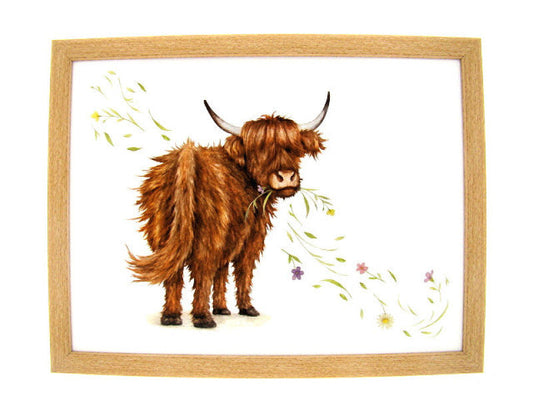 Schotse hooglander schootkussen, 44 × 33 cm