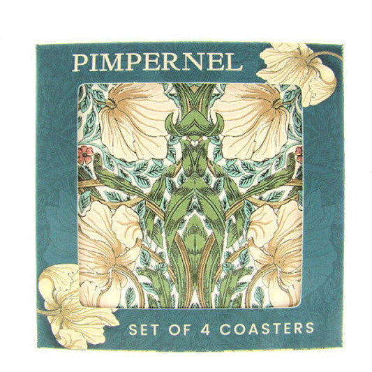 Pimpernel onderzetters, set van 4, 10 × 10 cm