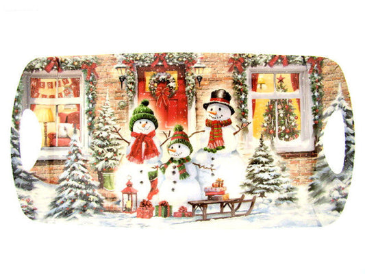Sneeuwpoppen dienblad, 40 × 15 cm
