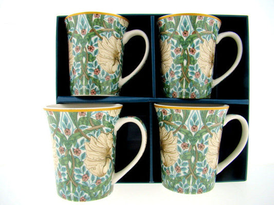 Pimpernel mokkenset, William Morris, 4 stuks, 300 ml
