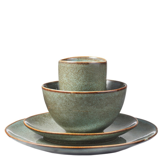 Mica Decorations Tabo Serviesset – 16-delig Keramiek Groen (4 personen)