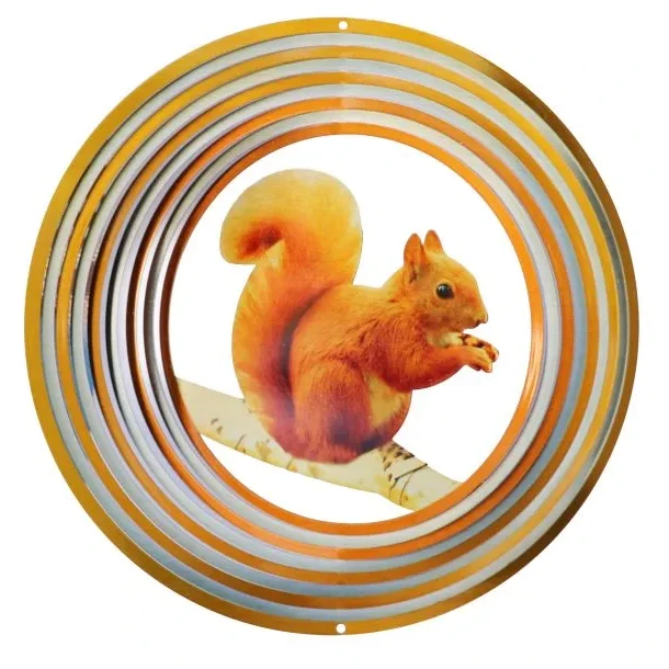 Windspinner Spin Art Eekhoorn 12 inch – RVS