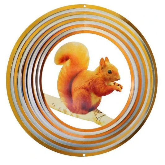 Windspinner Spin Art Eekhoorn 12 inch – RVS