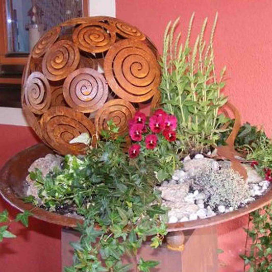 Metalen decoratiebal met roestpatina Ø28 of Ø40 cm