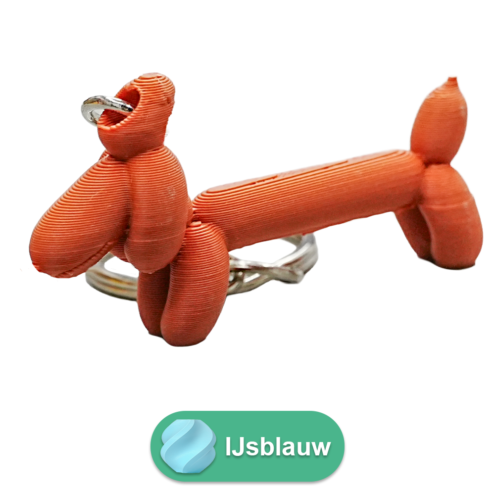 Wiener ballonhond sleutelhanger