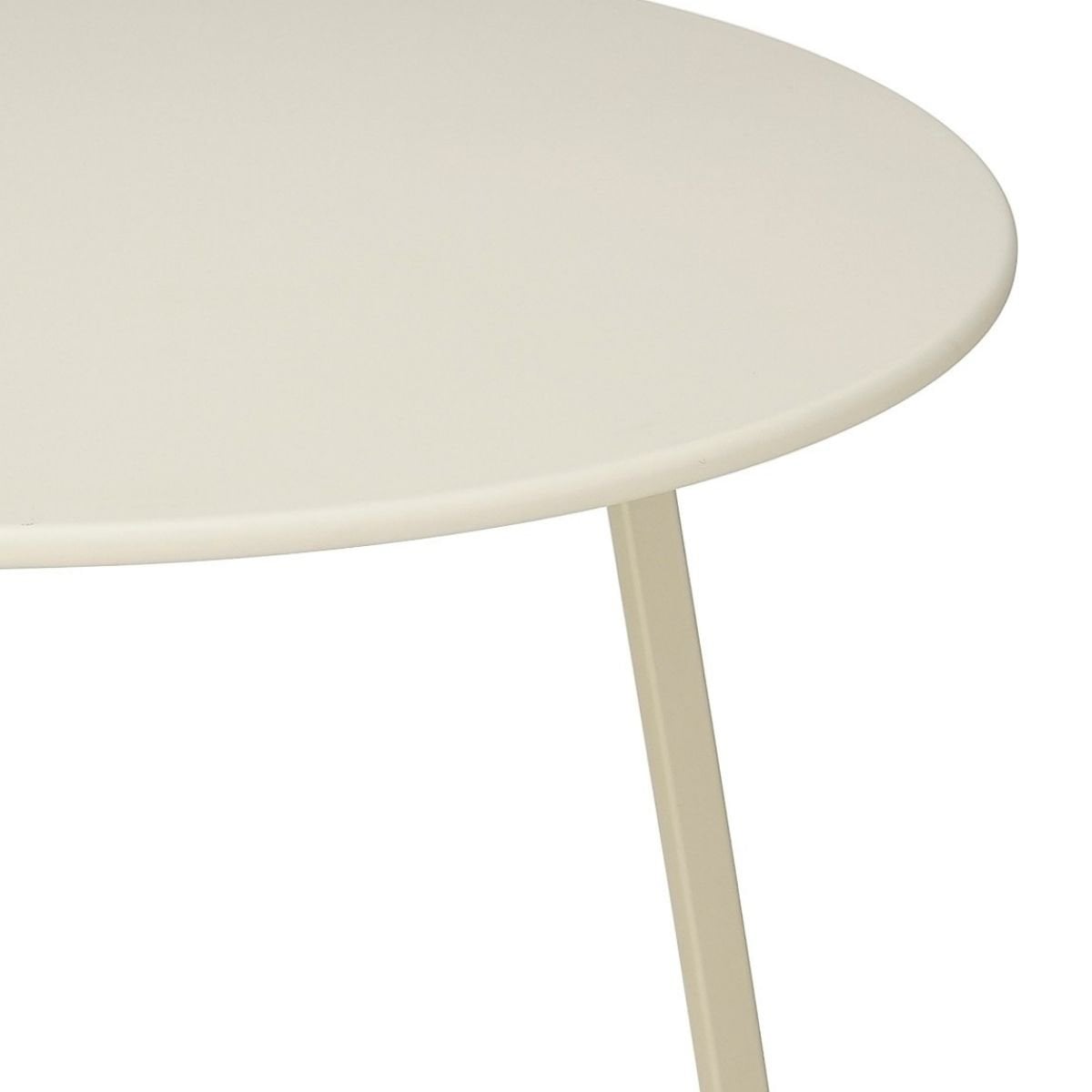 Seattle ronde bijzettafel voor binnen en buiten in crème, 60,5 × 60,5 × 38 cm