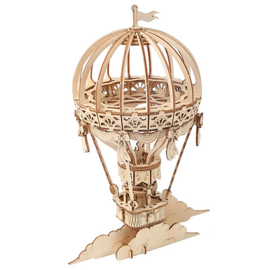 3D houten puzzel luchtballon 15,5 x 10,4 x 20,8 cm
