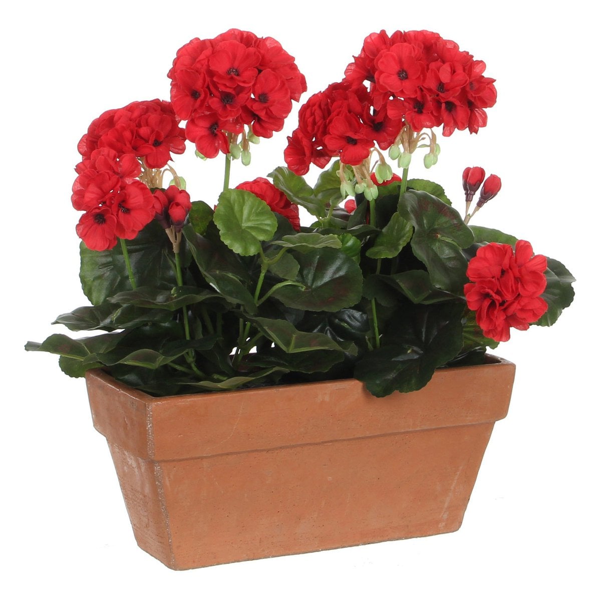 Geranium kunstplant rood, 40 cm