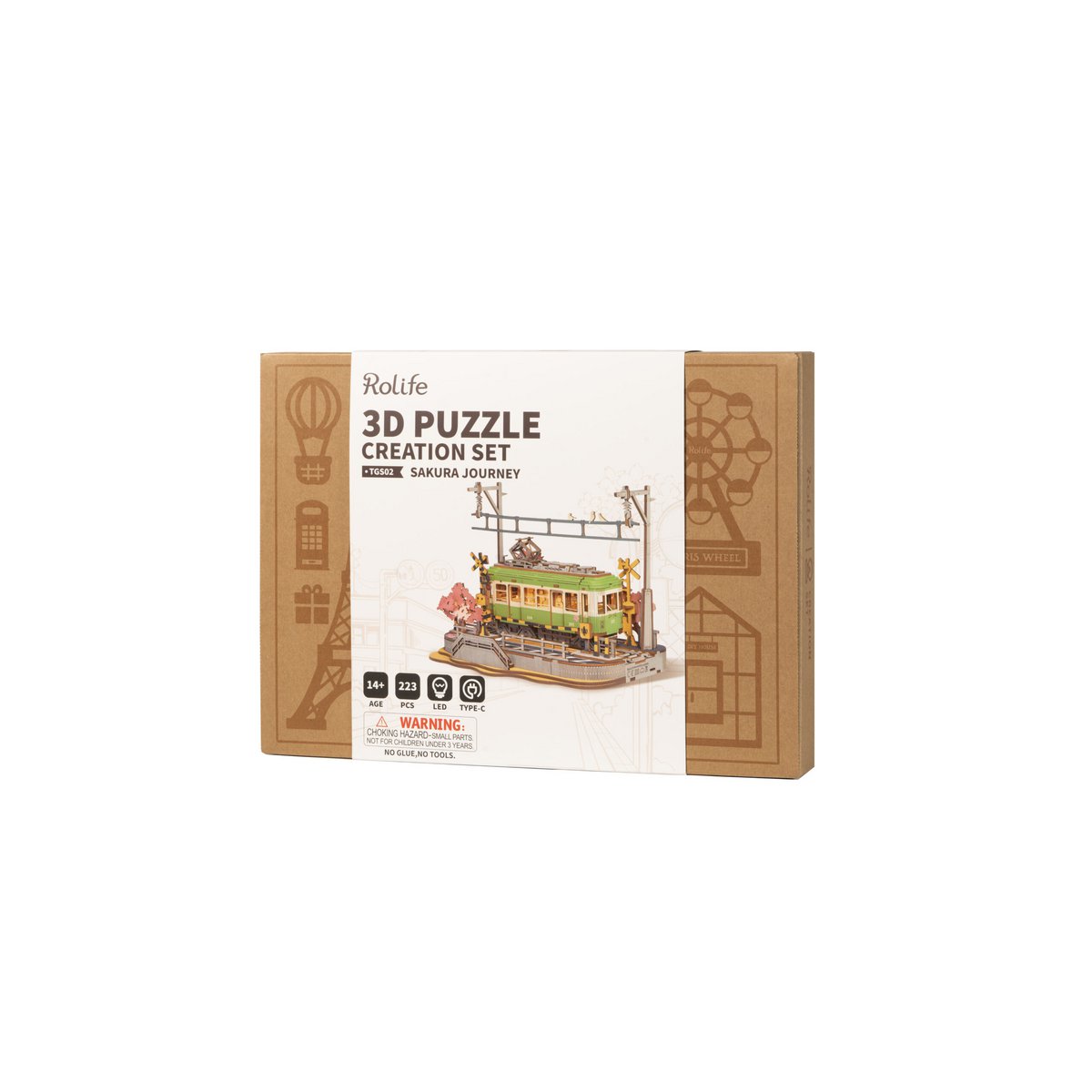 DIY 3D houten model Sakura Journey 23,2 x 14 x 16,7 cm