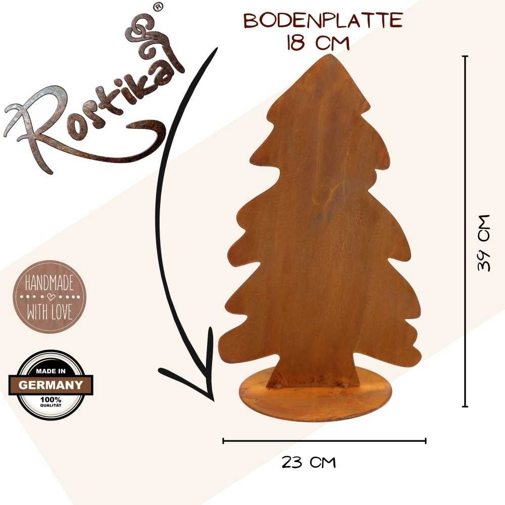 Roestmetalen kerstboom, 39 cm