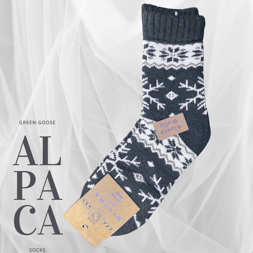 Alpaca wollen sokken, sterren, 2 paar