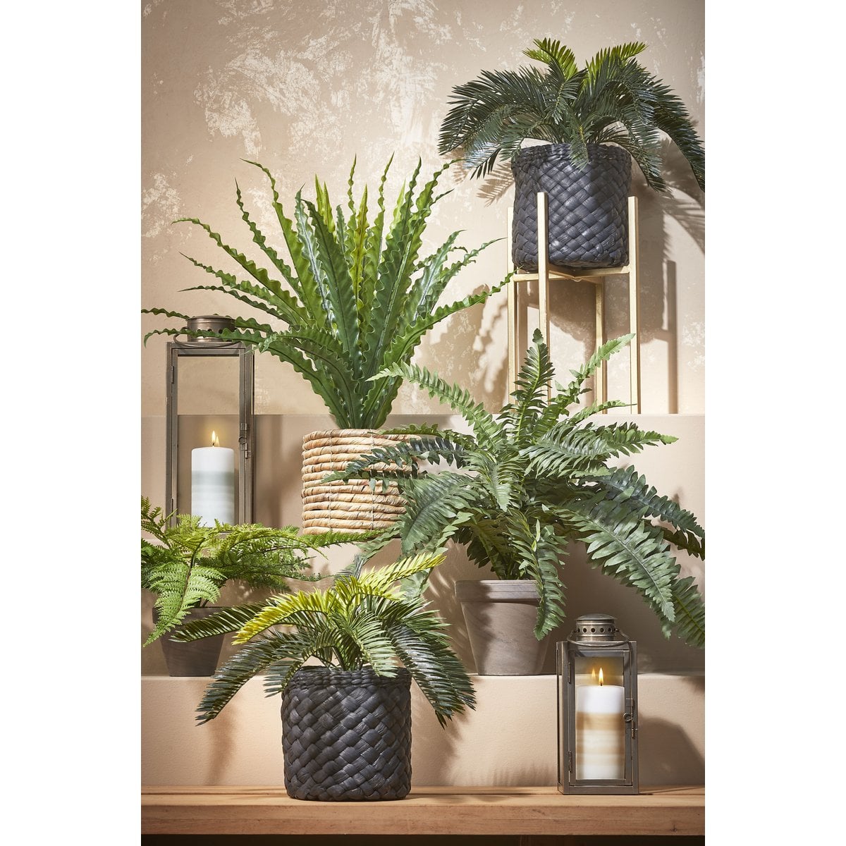 Boston fern kunstplant, 42 cm