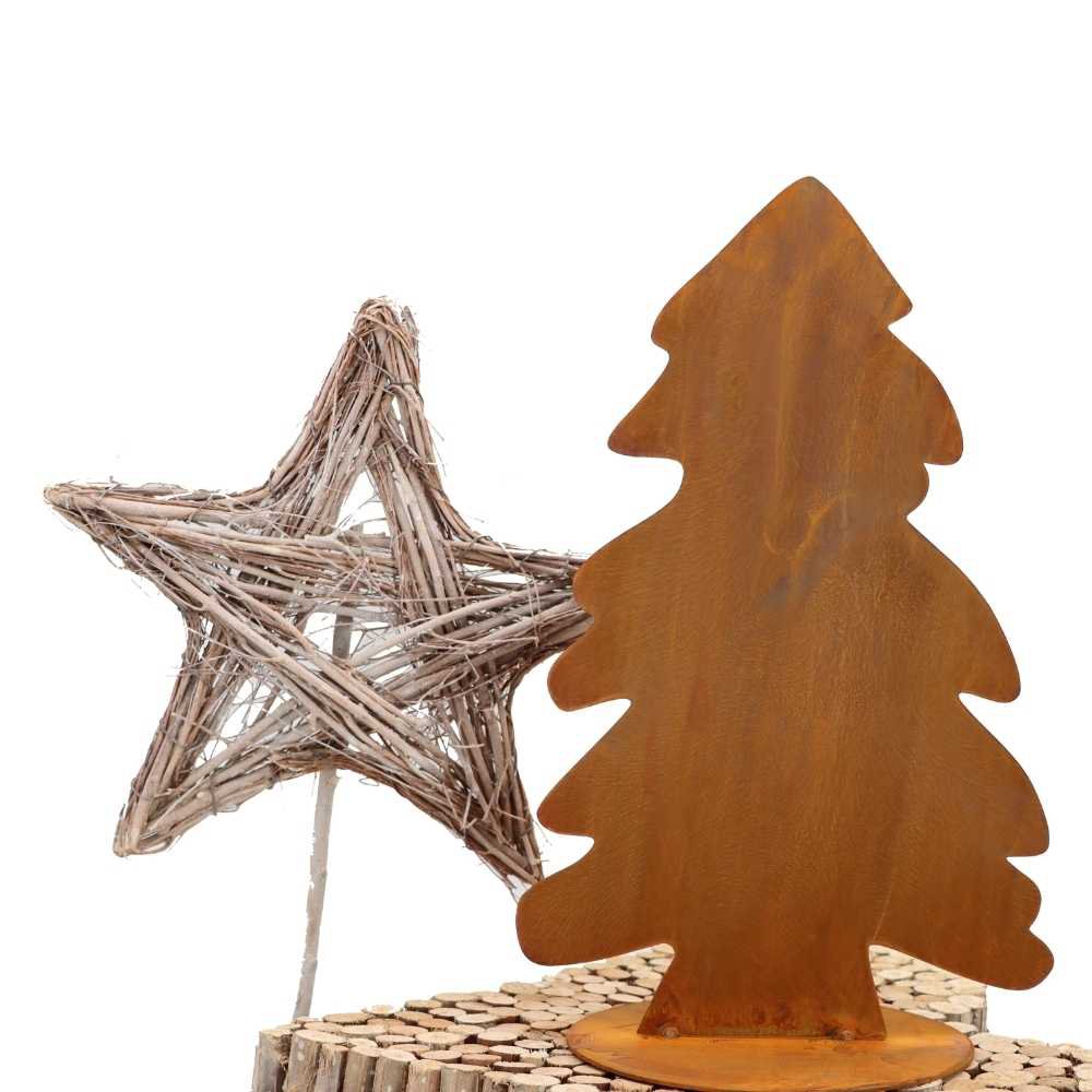 Roestmetalen kerstboom, 39 cm