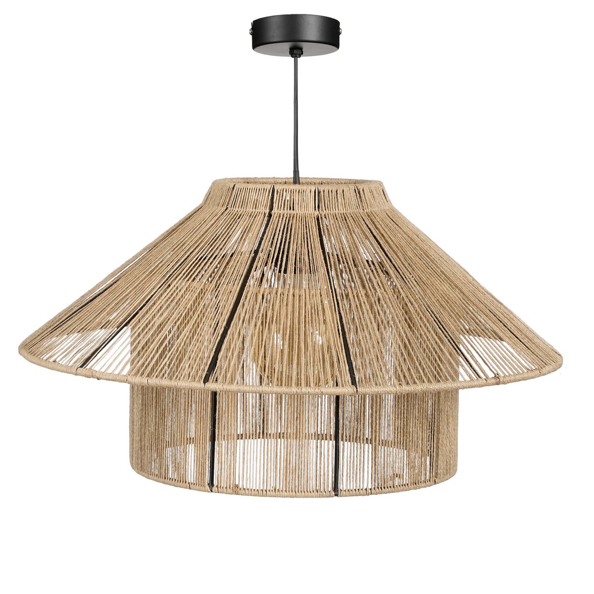 Elsa hanglamp jute zwart Ø50 cm