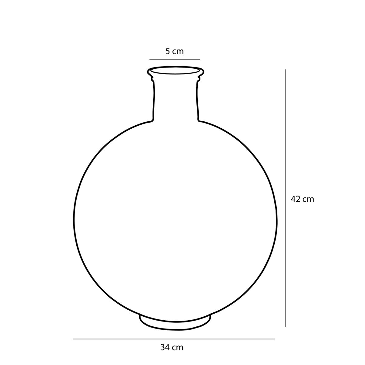 Mica Decorations Firenza Flesvaas – Glas Geel (H42 x Ø34 cm)