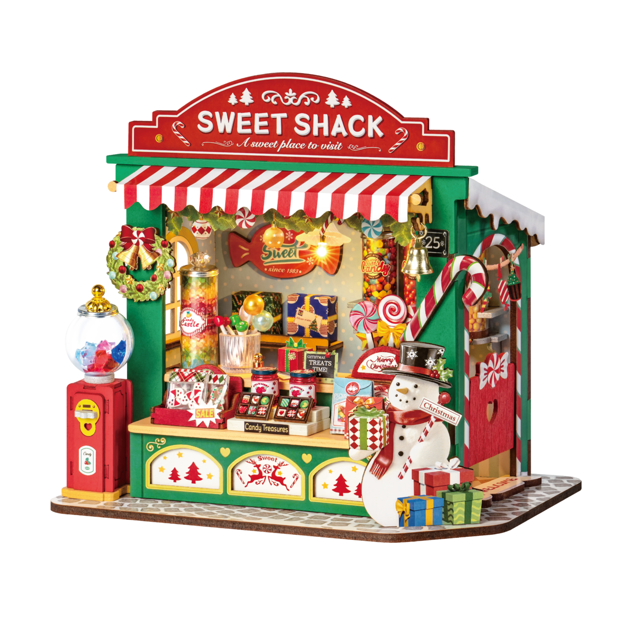 DIY miniatuurhuis Christmas Candy Stand 17 x 11,4 x 16 cm