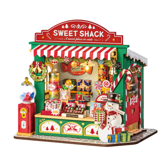 DIY miniatuurhuis Christmas Candy Stand 17 x 11,4 x 16 cm