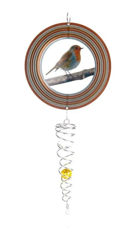 Zonvanger Spin Art Roodborstje met Kristalspiraal 60 cm