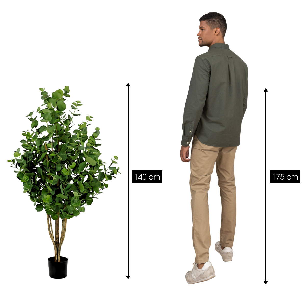 Eucalyptusboom kunstplant, 140 cm