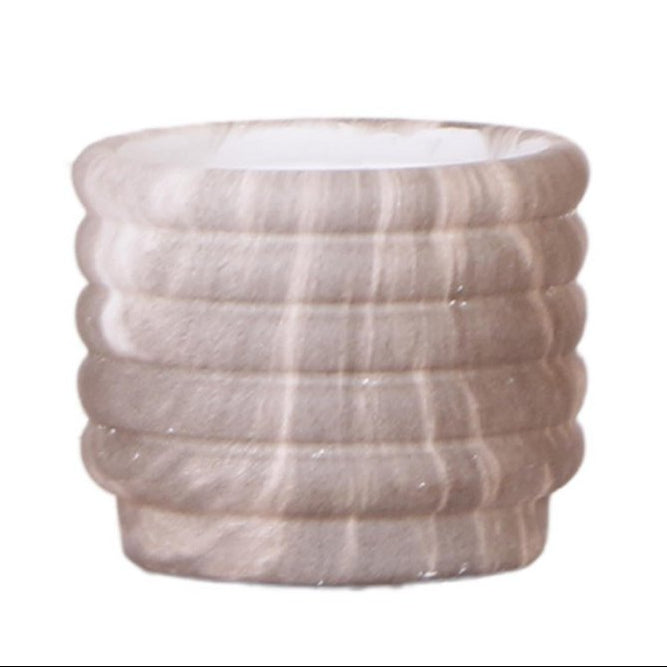 Marble sierpot Dark, Ø 6 cm, 7 cm hoog