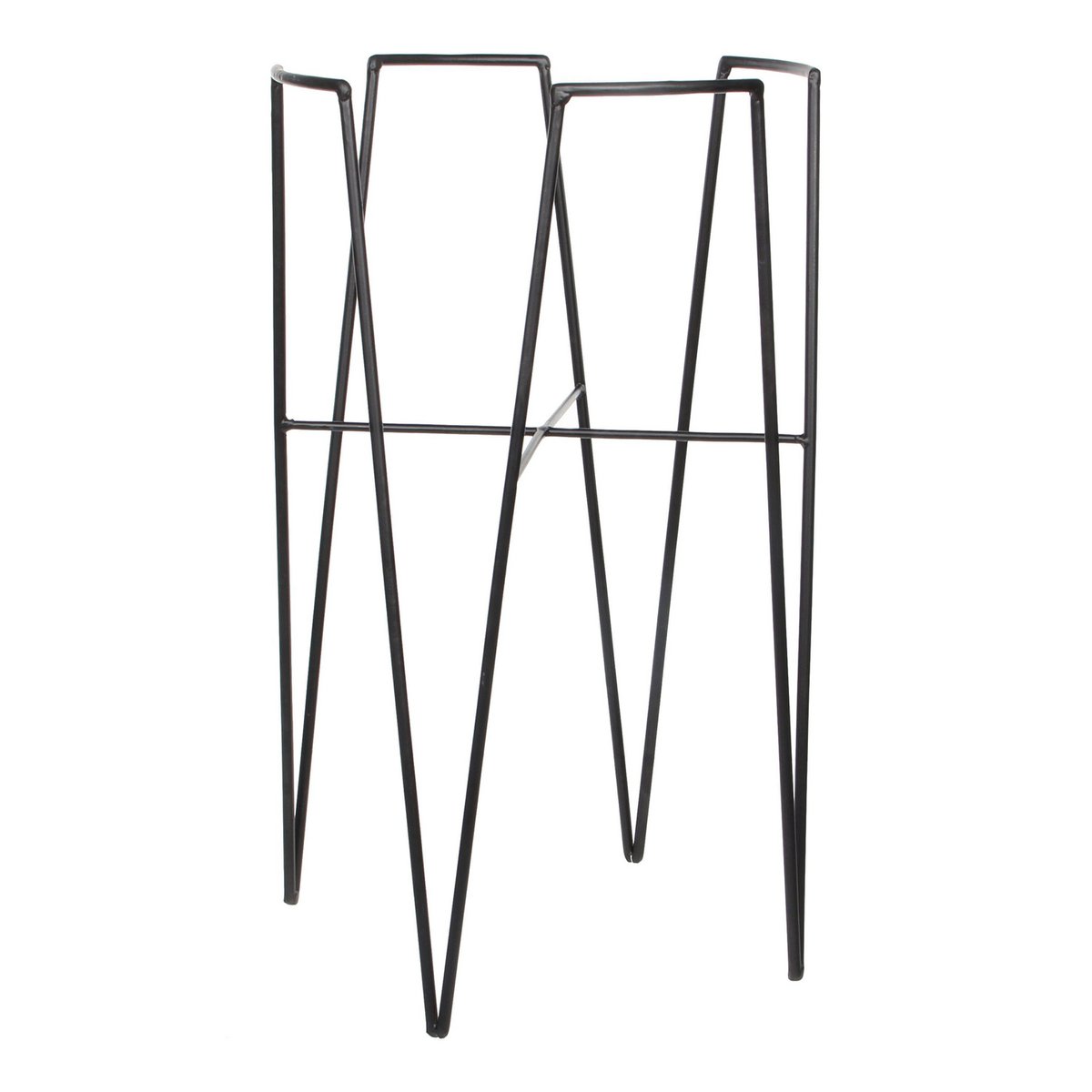 Blom plantenstandaard, zwart, 29.5 × 29.5 × 50 cm